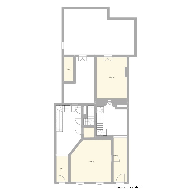 laplume. Plan de 5 pièces et 64 m2