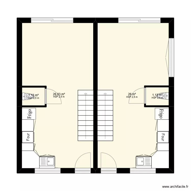Annexe Amnéville projeté. Plan de 4 Pièces et 54 m² Annexe Amnéville projeté. Plan de 4 Pièces et 54 m²