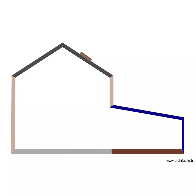 Plan maison Pav&eacute;. Plan de 