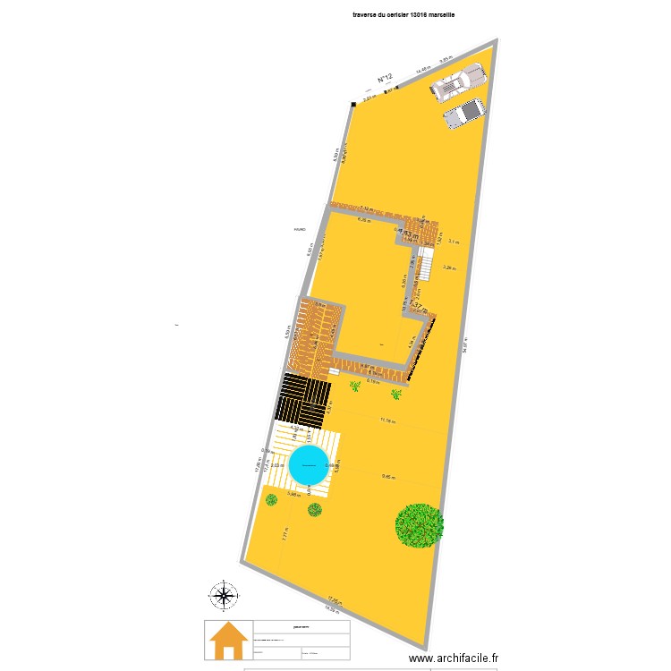 plan de masse 12 trs du cerisier 13016. Plan de 1 pièce et 90 m2