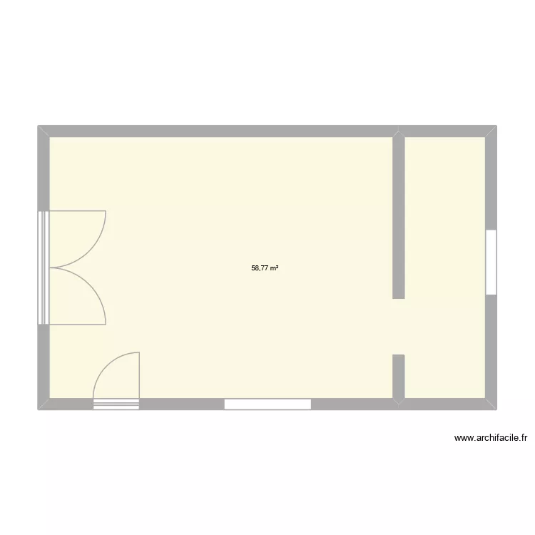 garage. Plan de 1 pièce et 59 m² garage. Plan de 1 pièce et 59 m²