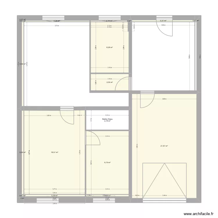 RdelSS_Modifi&eacute;. Plan de 21  et 61 m²