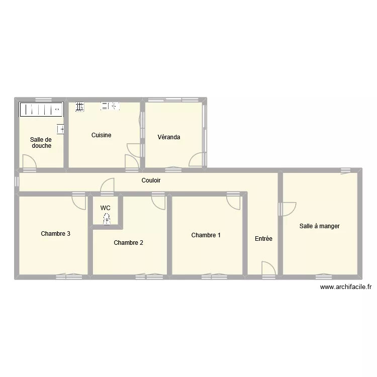 douady. Plan de 9  et 153 m²