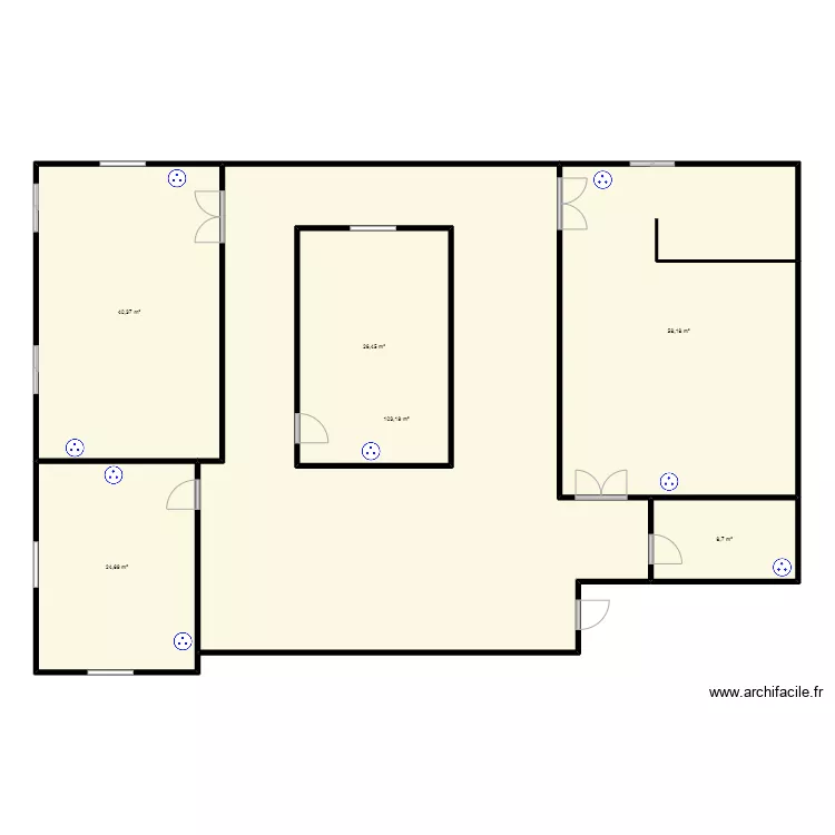 Circuit prise MATERNITE GBAPKODJI. Plan de 