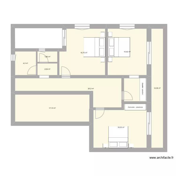 plan djerba &eacute;tage. Plan de 9  et 108 m²