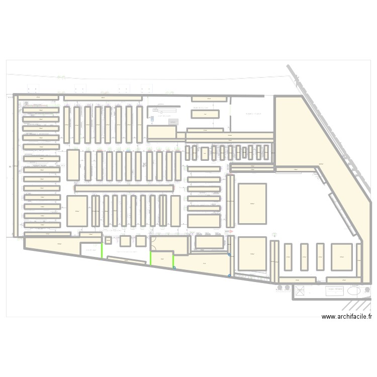 mag1. Plan de 105 pièces et 673 m2