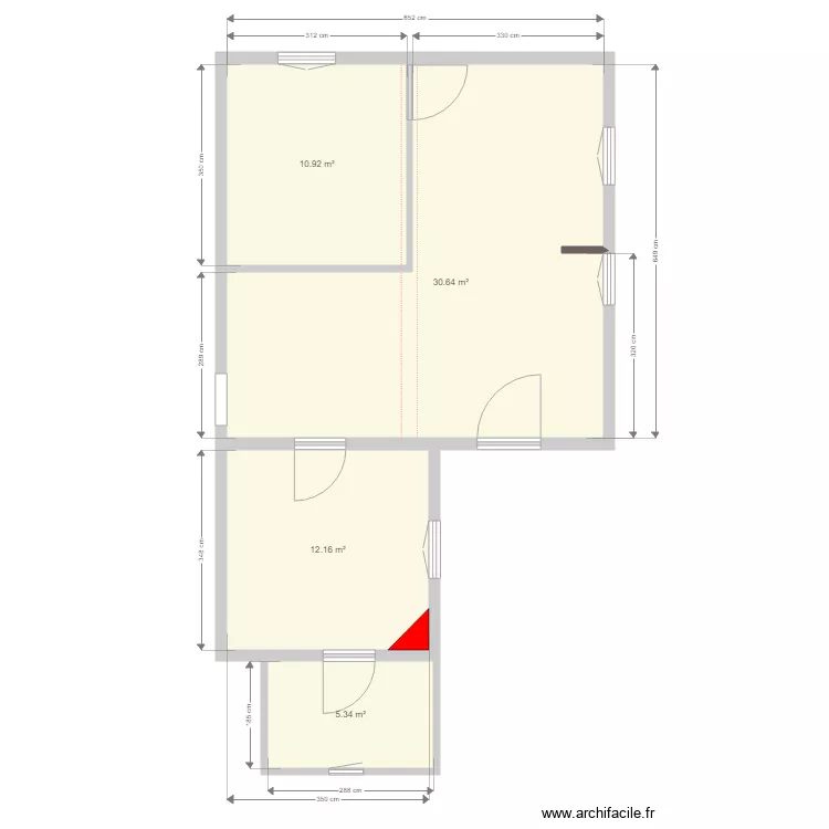 SIDOU (plan existant rez-de-chauss&eacute;e). Plan de 
