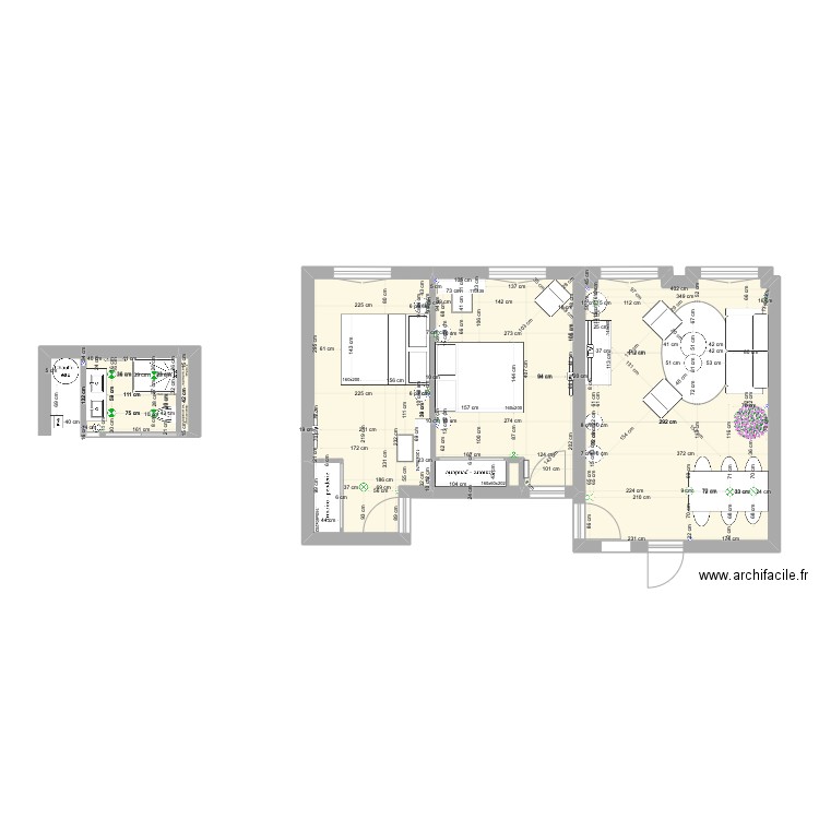 projet saint martin 2. Plan de 6 pièces et 56 m2