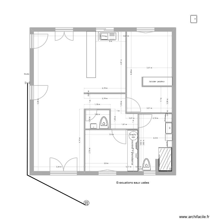 Comp&egrave;re Guilleri 2026 02 22 03 Plomberie. Plan de 0 pièce et 0 m2