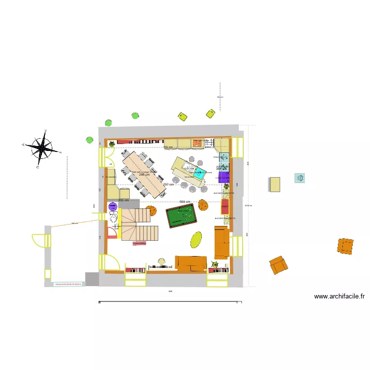 caoussado0505domus. Plan de 1  et 9 m²