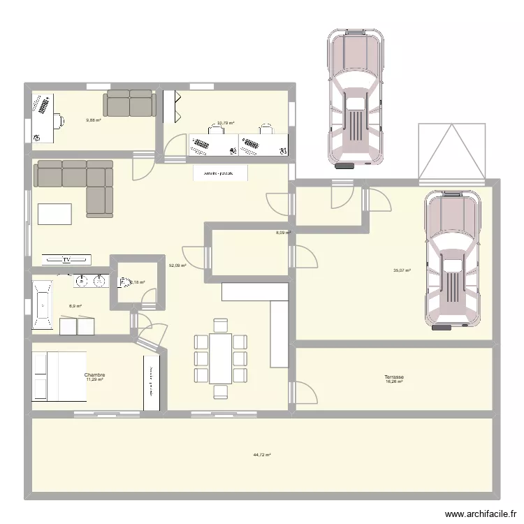 Test. Plan de 10  et 197 m²