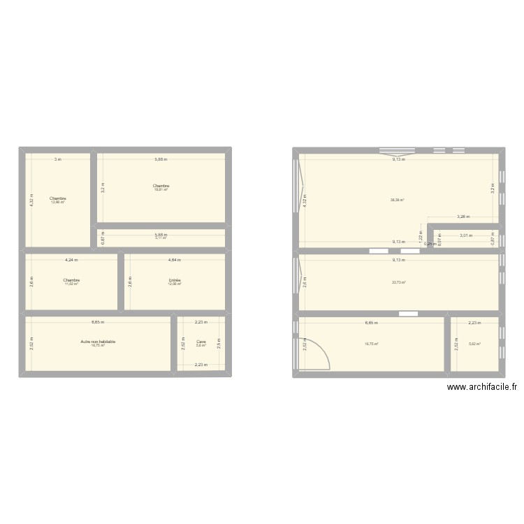 Barante Côte ok. Plan de 11 pièces et 167 m2
