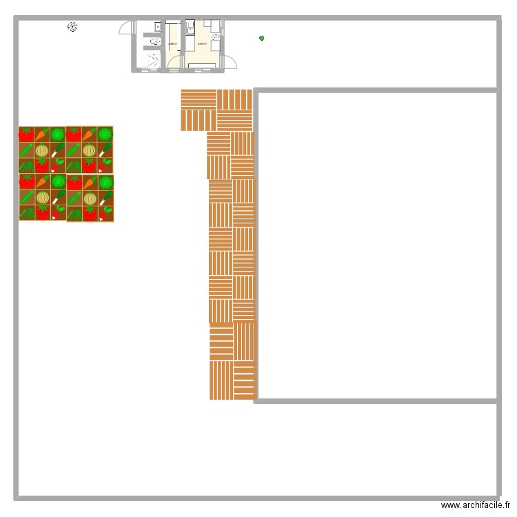 VILLA KDG 2. Plan de 2 pièces et 10 m2
