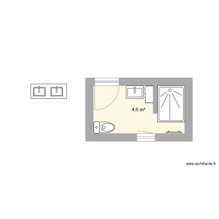 SDB_V1. Plan de 0 pièce et 0 m2 SDB_V1. Plan de 0 pièce et 0 m2