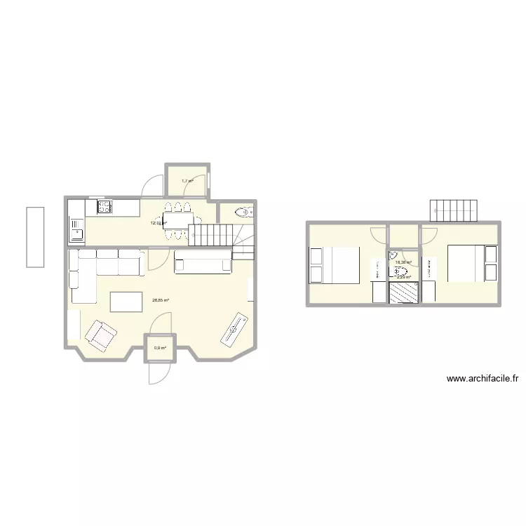 Cottage layout option 2. Plan de 
