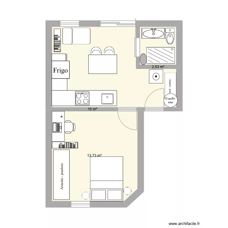 Petit appart. Plan de 3 et 31 m² Petit appart. Plan de 3 et 31 m²