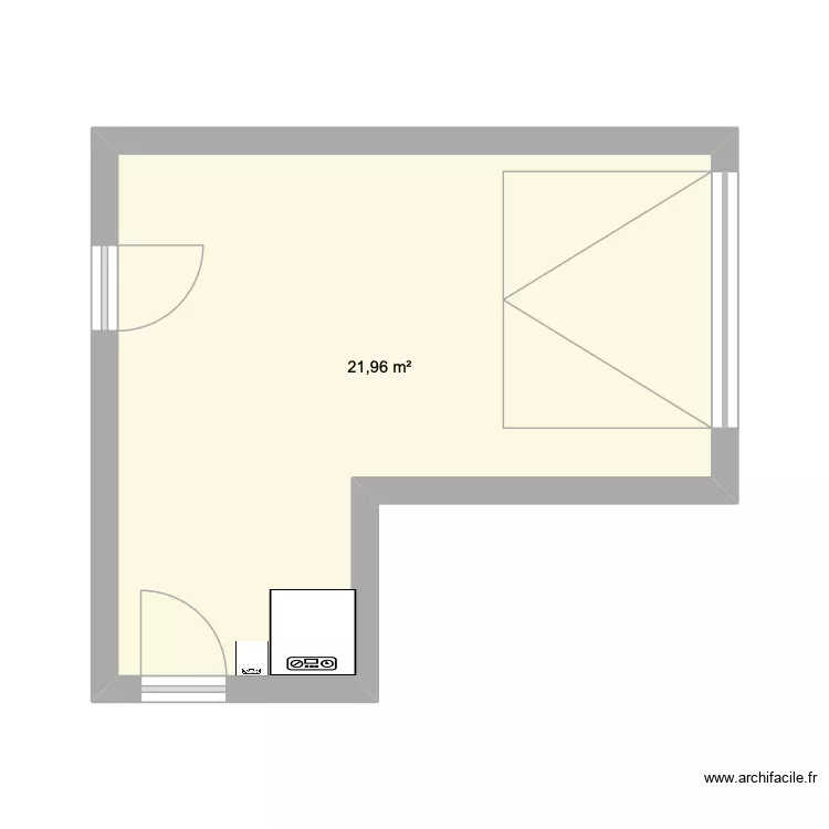 Garage Eloic. Plan de 1  et 22 m²