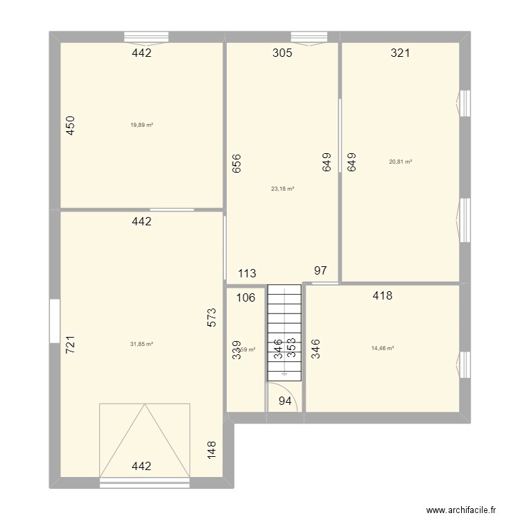 Maison Pfaffenheim plan sous-sol. Plan de 6 pièces et 114 m2
