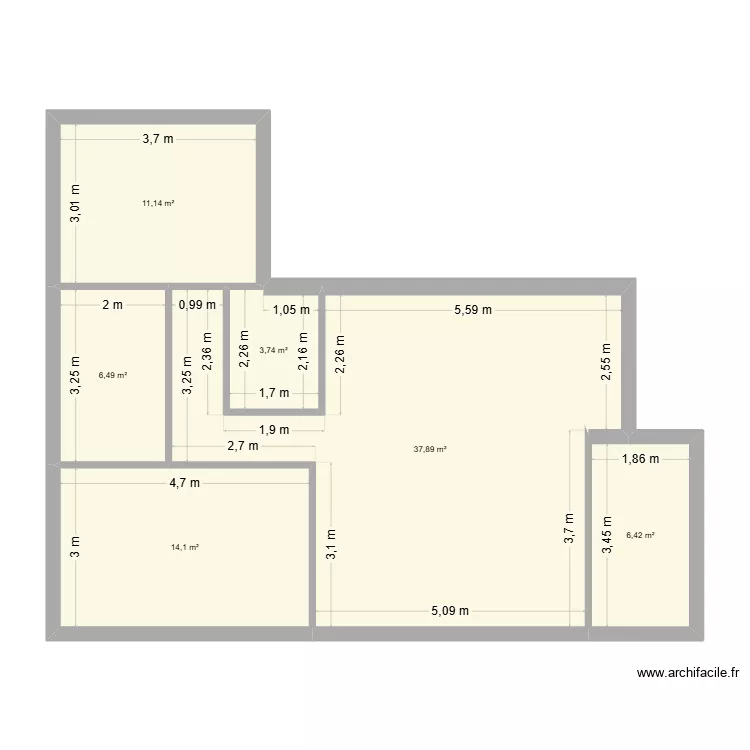 Aulne 106 Uccle. Plan de 6  et 80 m²