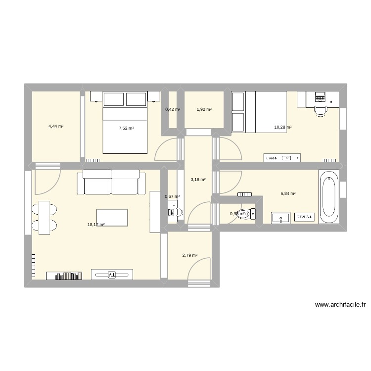 Le Pasteur. Plan de 0 pièce et 0 m2