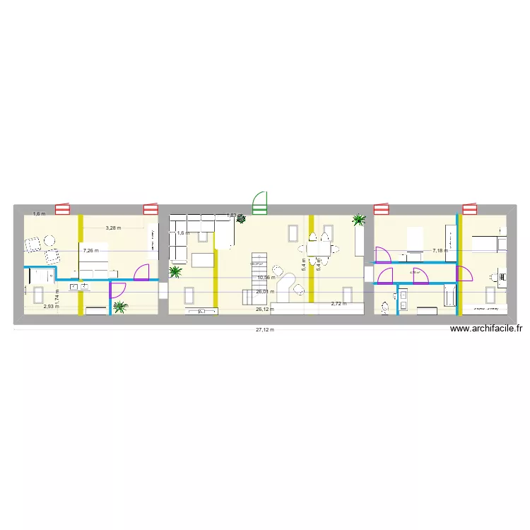1er etage plan 1 ok avec 3ch (14.02.2025). Plan de 1er etage plan 1 ok avec 3ch (14.02.2025). Plan de
