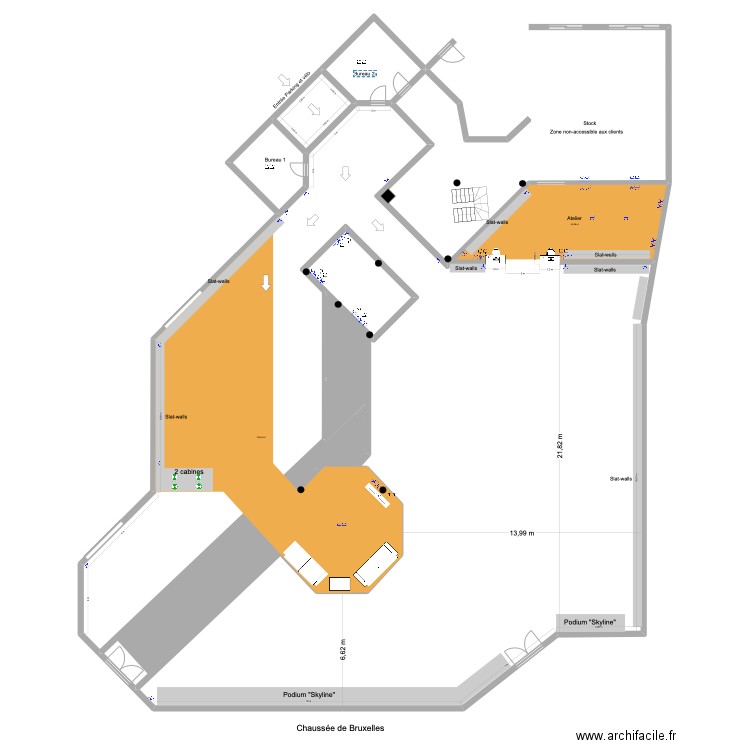 Bicyclic Charleroi V7. Plan de 4 pièces et 847 m2