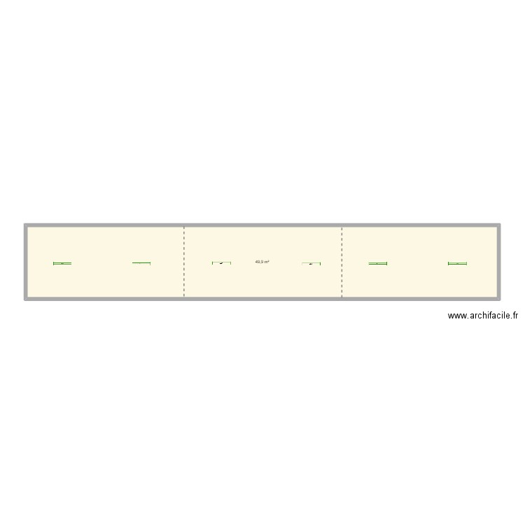 Plan pour XLG Facility. Plan de 1 pièce et 50 m2