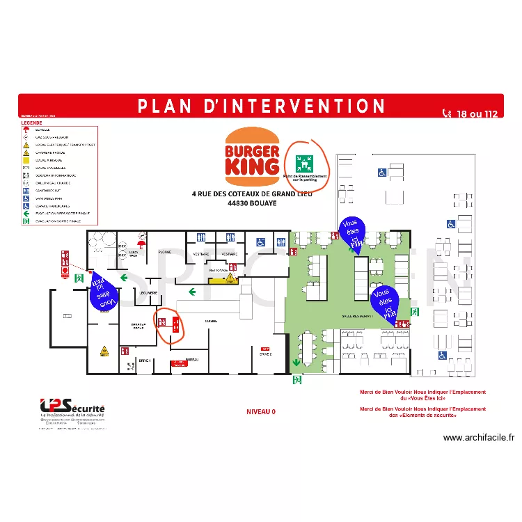 Burger King Bouaye Ext. Plan de 