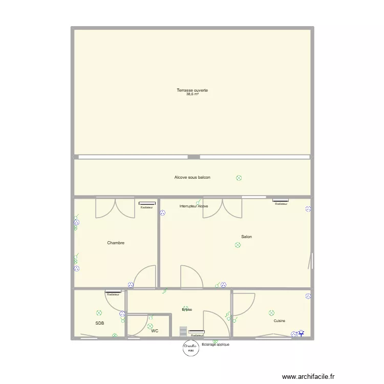 Plan Origine avec Elec existant. Plan de 