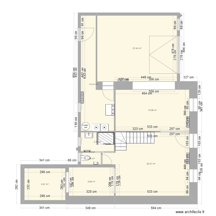 YOANN JOUANNO. Plan de 8 pièces et 100 m2