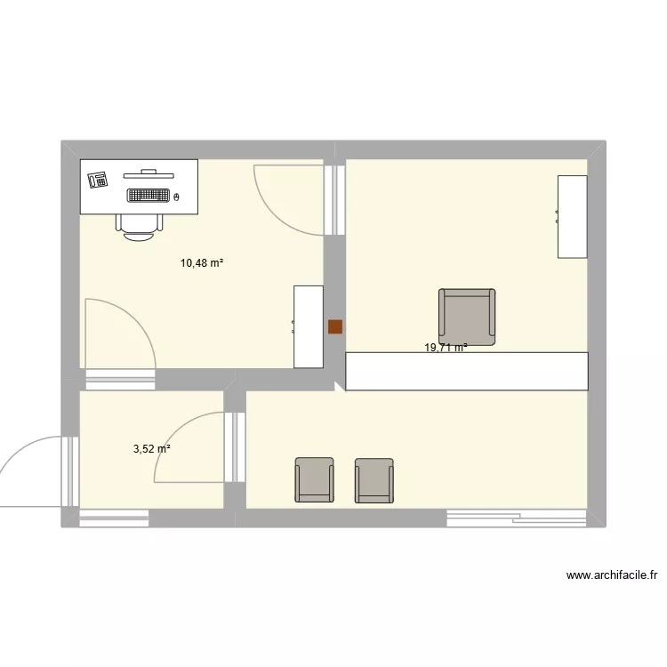 Accueil mairie. Plan de 3 et 34 m² Accueil mairie. Plan de 3 et 34 m²