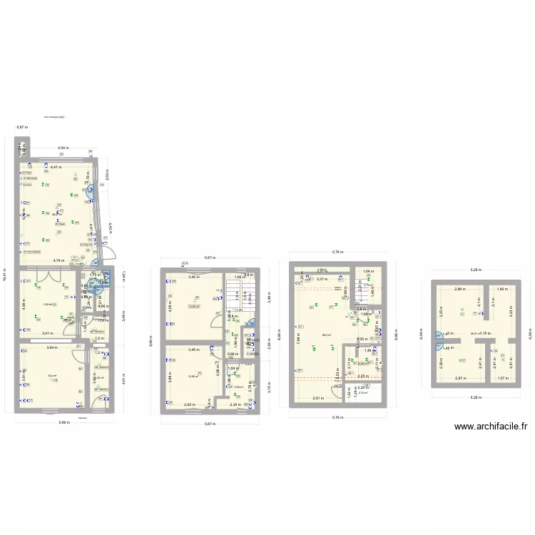 Gare v7 Papa. Plan de 18  et 177 m²
