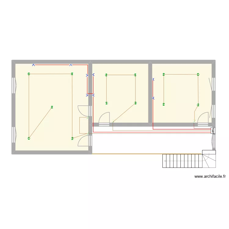 paris 14. Plan de 3  et 74 m²