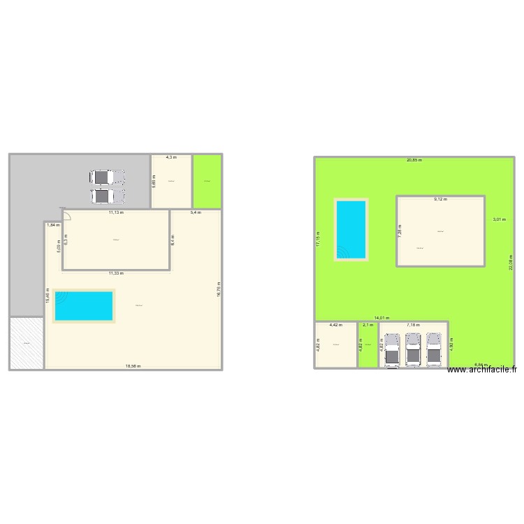 cornebarieu. Plan de 11 pièces et 1017 m2