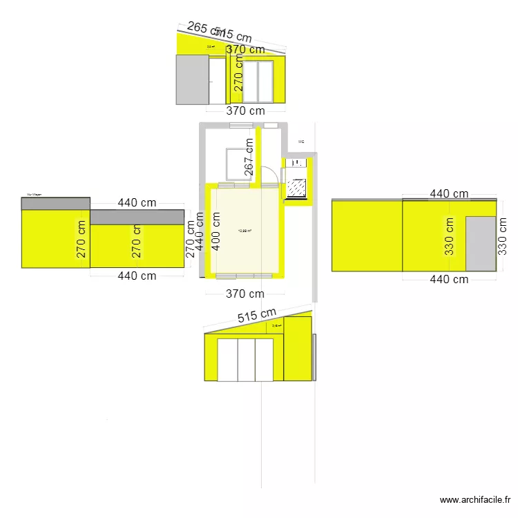 Projet Forest 1 versant sans triangle . Plan de 