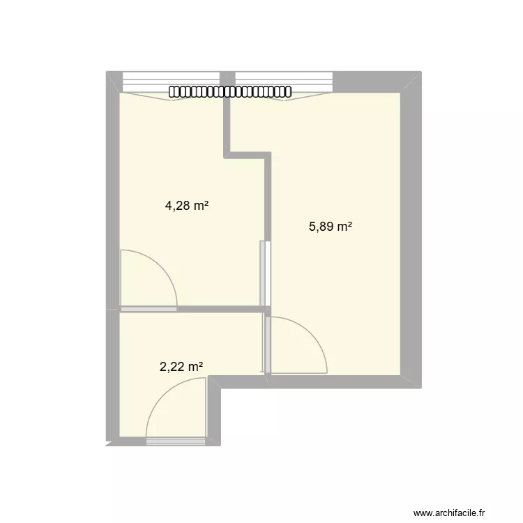 Chambre CH - Option 3. Plan de 3 et 12 m² Chambre CH - Option 3. Plan de 3 et 12 m²