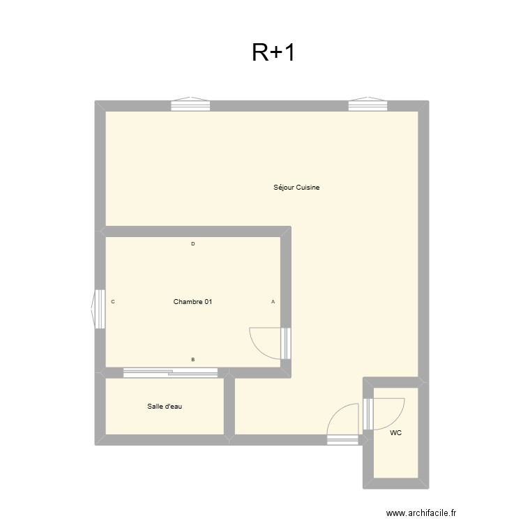 350602382. Plan de 4 pièces et 63 m2