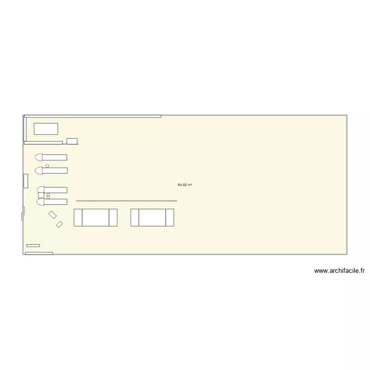 marcel&fils. Plan de 1  et 85 m²