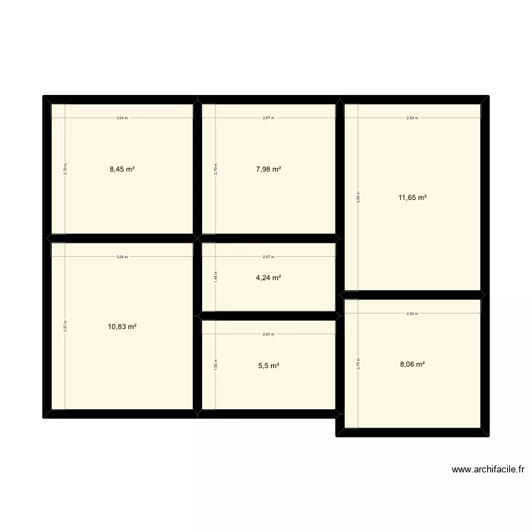 Maé. Plan de 7 Pièces et 57 m² Maé. Plan de 7 Pièces et 57 m²
