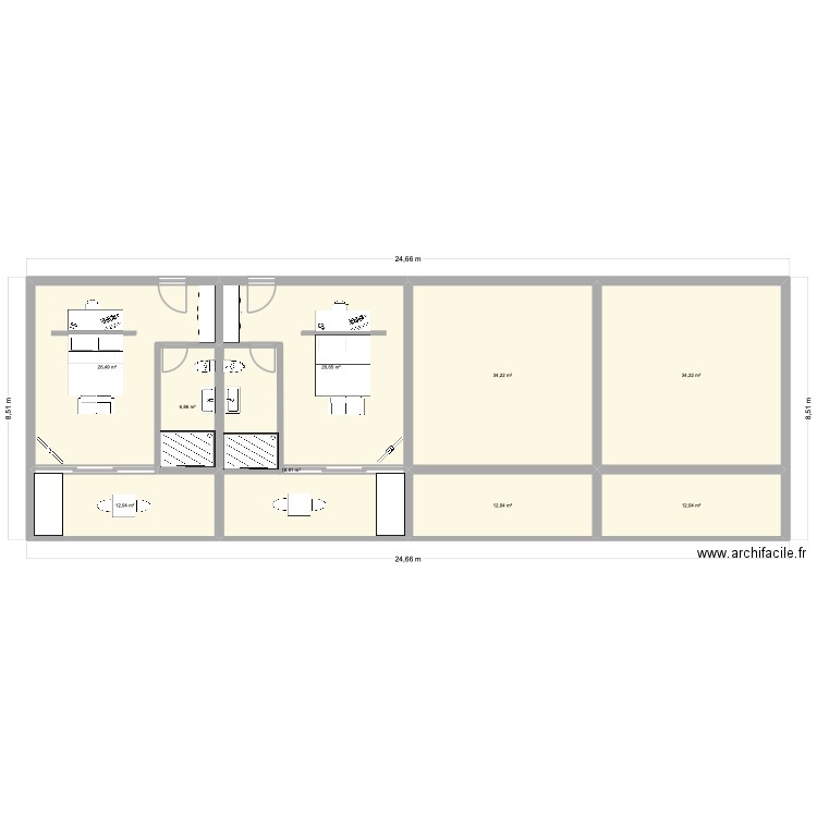 New Room. Plan de 9 pièces et 183 m2