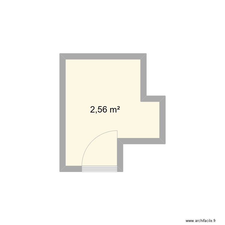 sdbebuiss. Plan de 1 pièce et 3 m2
