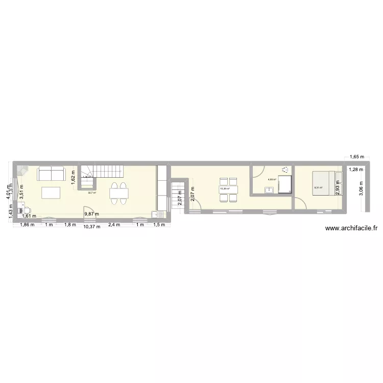 Barbi Apr&egrave;s Septembre 2026. Plan de 5  et 64 m²