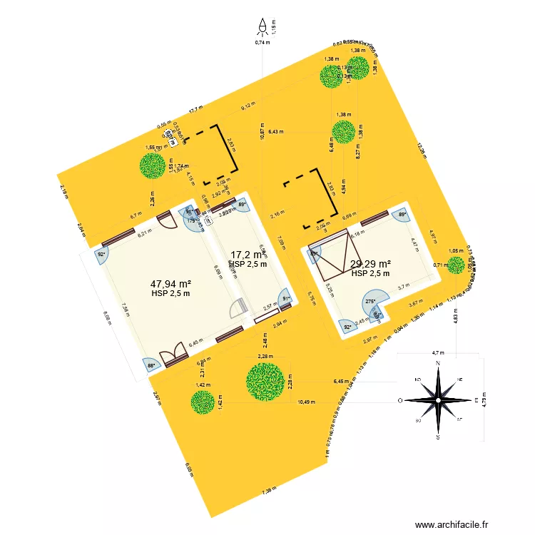 plan pessac. Plan de 4  et 142 m²