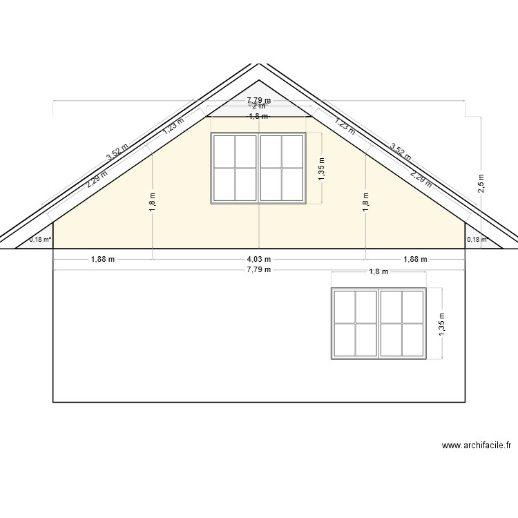 PIGNON SUD NEW. Plan de 0 pièce et 0 m2