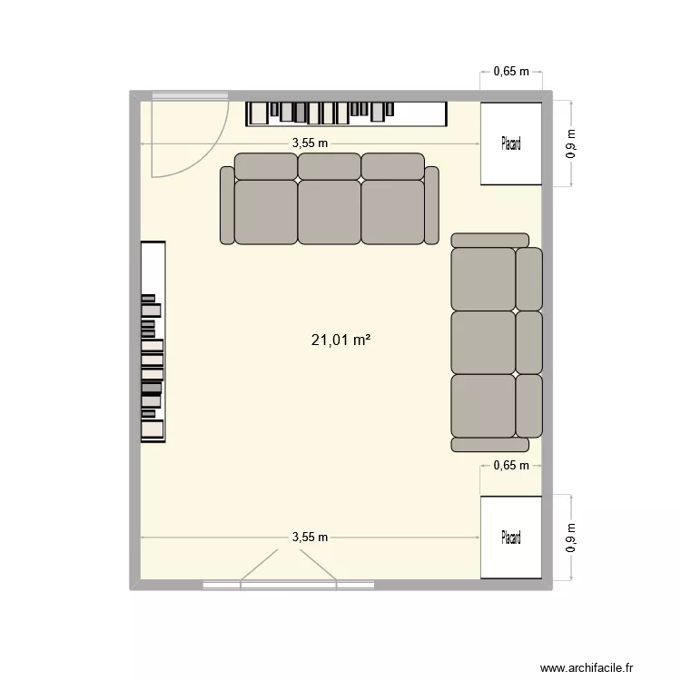Temple 1er étage. Plan de 1 et 21 m² Temple 1er étage. Plan de 1 et 21 m²
