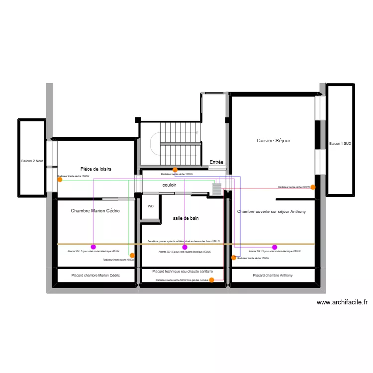 APPARTEMENT CEUSE PLAN CIRCULATION CIRCUITS VOLETS ROULANT ET CHAUFFAGES SECONDAIRES. Plan de 29 et 109 m² APPARTEMENT CEUSE PLAN CIRCULATION CIRCUITS VOLETS ROULANT ET CHAUFFAGES SECONDAIRES. Plan de 29 et 109 m²