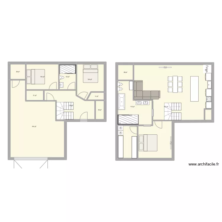 Plan3. Plan de 12 Pièces et 165 m² Plan3. Plan de 12 Pièces et 165 m²
