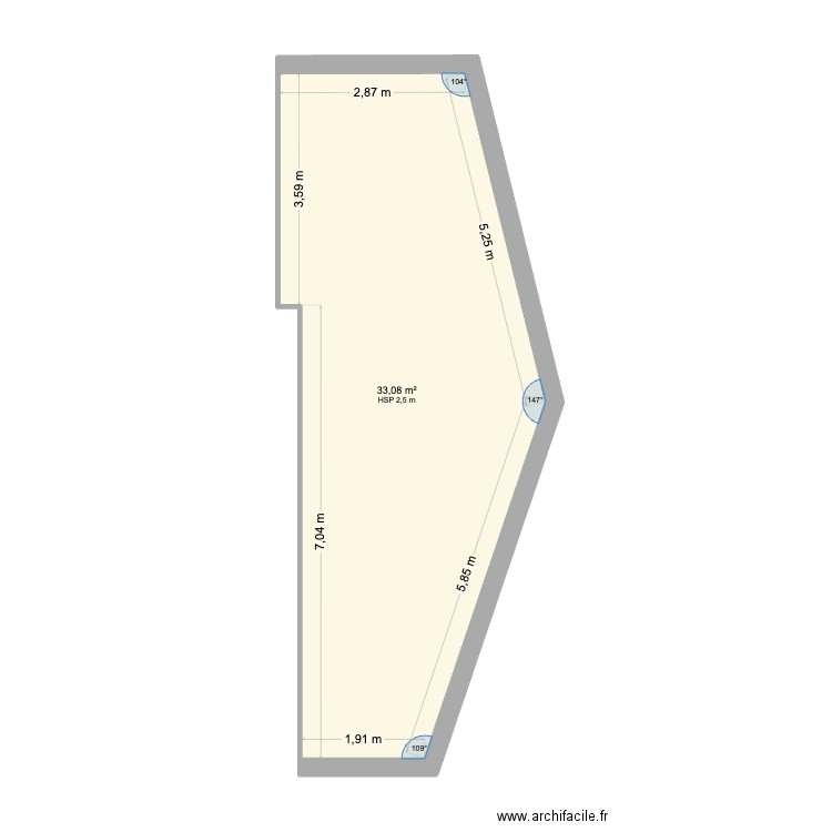 plan torcieu etages COUPE. Plan de 1 pièce et 33 m2