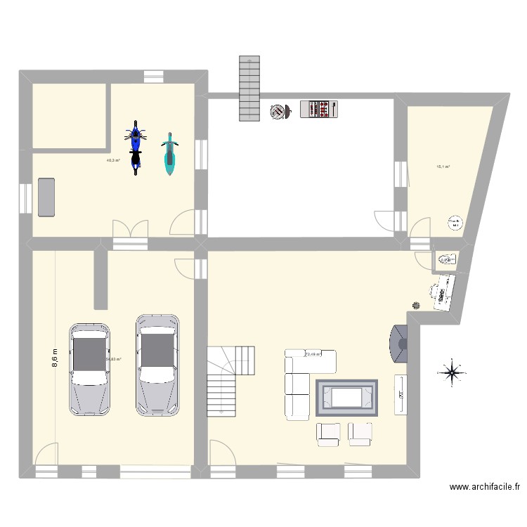 ottonville. Plan de 5 pièces et 184 m2