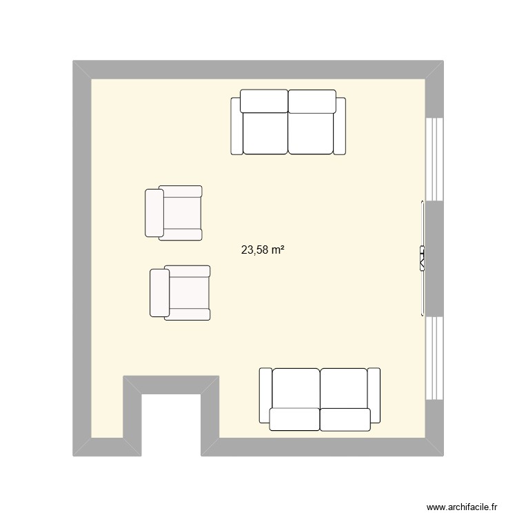 salon. Plan de 0 pièce et 0 m2